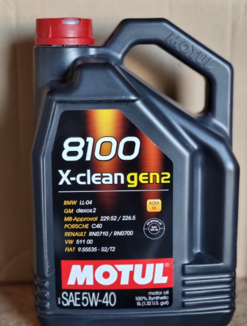 MOTUL 8100 X-CLEAN GEN 2 5W40, 5L